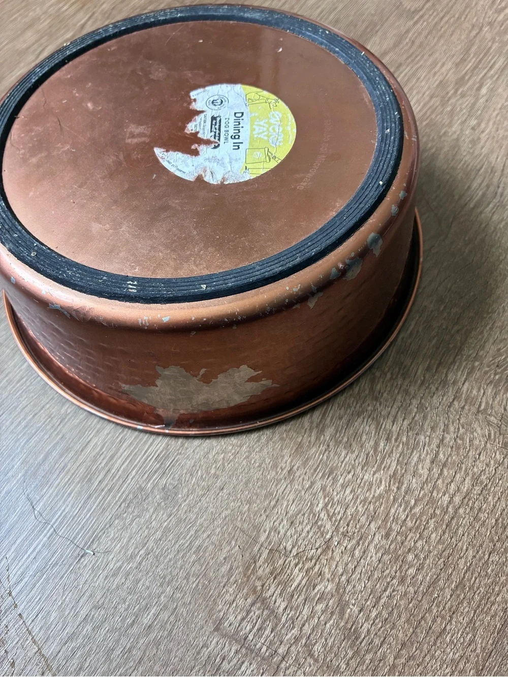 EveryYay Beautiful Hammered Copper-Plated Pet Bowl